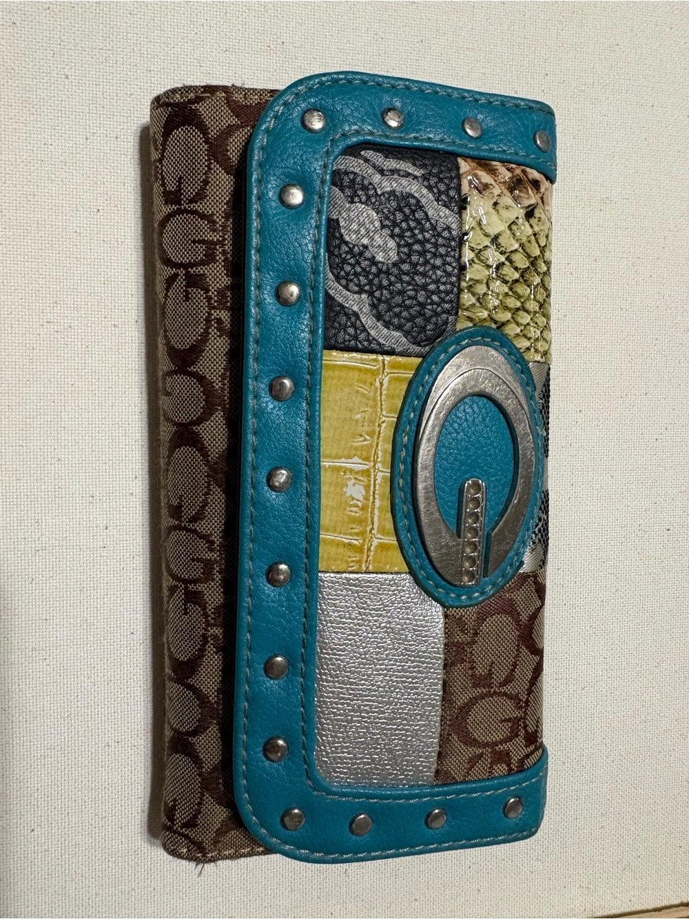 Guess Patchwork Wallet Y2K